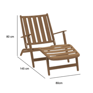 Roda Chaise longue Levante 008 longho design palermo dimensioni