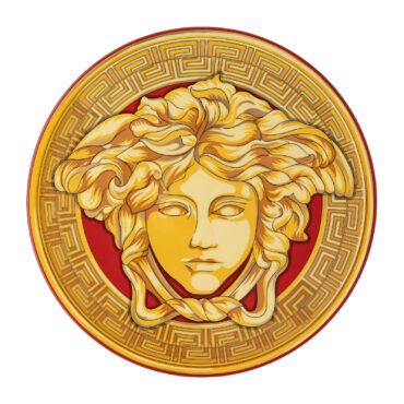 Rosenthal-Piatto-torta-Xmas-Medusa-Amplified-Golden-Coin-Longho-Design-Palermo
