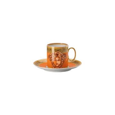 Rosenthal-Tazza-caffe-alta-Versace-Medusa-Amplified-Arancione-Longho-Design-Palermo