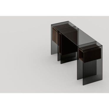 Tonelli Consolle Marcell Mod B 150 x 45 Vetro Fume 2 Longho Design Palermo