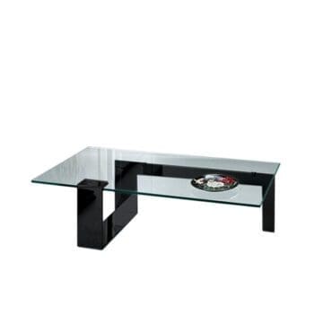 Tonelli Tavolino Plinsky 130x70 Canna Fucile Vetro Trasparente Longho Design Palermo