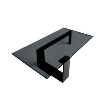 Tonelli Tavolino Plinsky 130x70 Nero Vetro Fume Longho Design Palermo