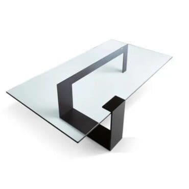 Tonelli Tavolino Plinsky 150x80 Nero Vetro Extrachiaro Longho Design Palermo