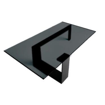 Tonelli Tavolino Plinsky 150x80 Nero Vetro Fume Longho Design Palermo