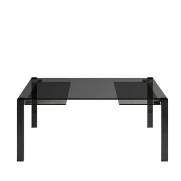 Tonelli Tavolo Livingstone Dark 120x90 Piano fume con allunghi fume Longho Design Palermo