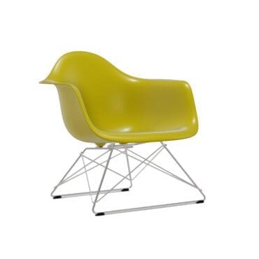 Vitra - Eames Plastic Armchair Lar base cromata scocca senape RE