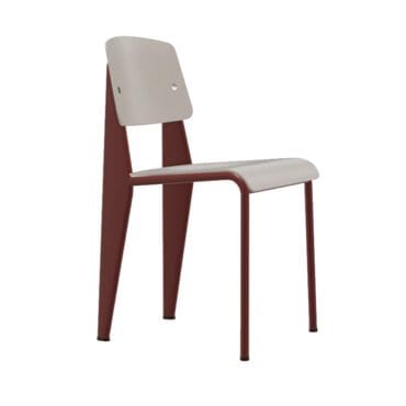 Vitra Sedia Standard SP seduta e schienale warmgrey basamento red longho design palermo