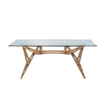 Zanotta Tavolo 2320 Reale 80x160 Piano Cristallo Bisellato Longho Design Palermo