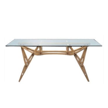 Zanotta Tavolo 2320 Reale 90x180 Piano Cristallo Bisellato Longho Design Palermo