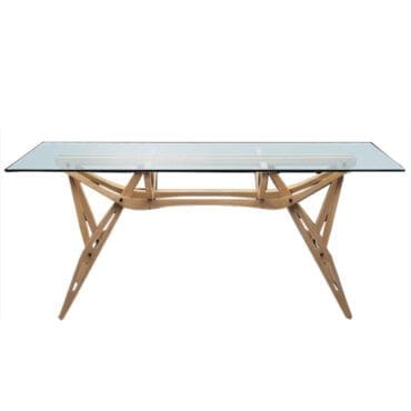 Zanotta Tavolo 2320 Reale 90x200 Piano Cristallo Bisellato Longho Design Palermo
