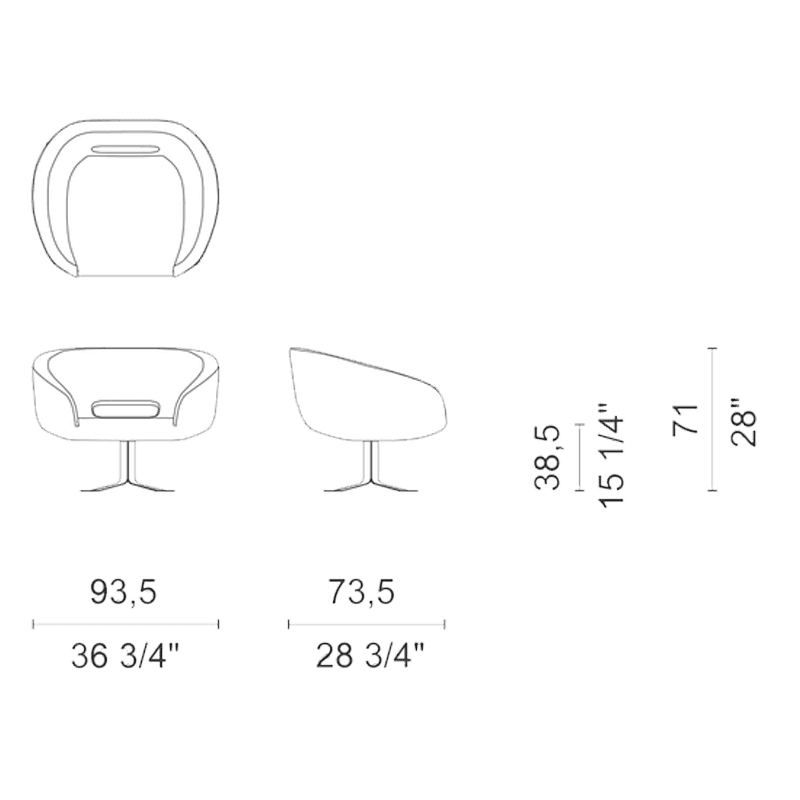 Cappellini Poltrona Rive Droite velluto Pucci LONGHO Design - Main Image
