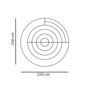 Cc tapis Tappeto Bliss Round Blue longho design palermo