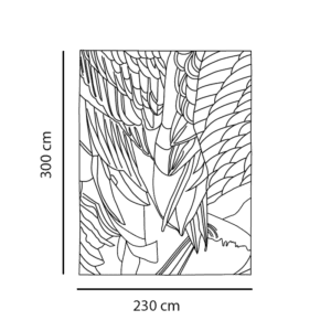 Cc tapis Tappeto Feathers Rectangular longho design palermo