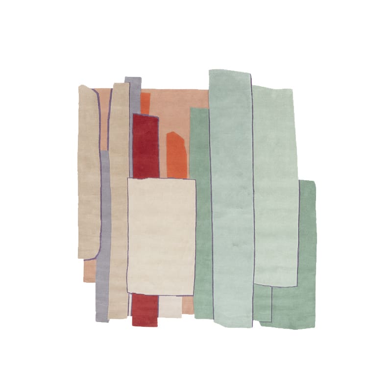 Cc tapis Tappeto Patcha Square Mint longho design palermo