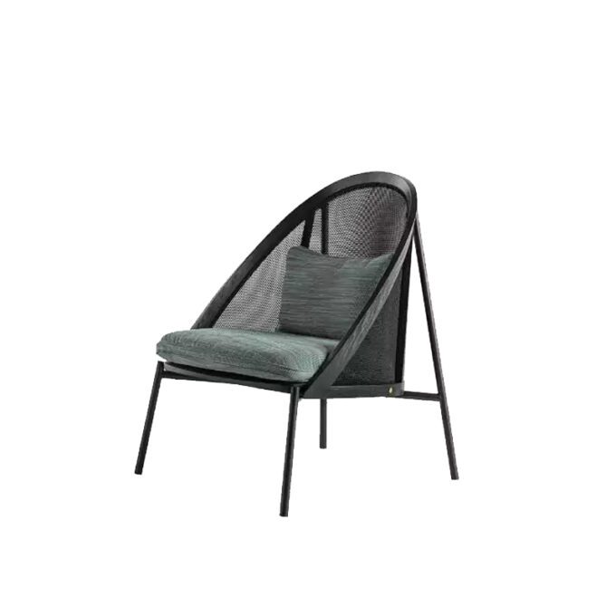 Thonet Poltrona LOÏE Faggio laccato nero seduta in tessuto schienale Rete Tecnica longho design palermo