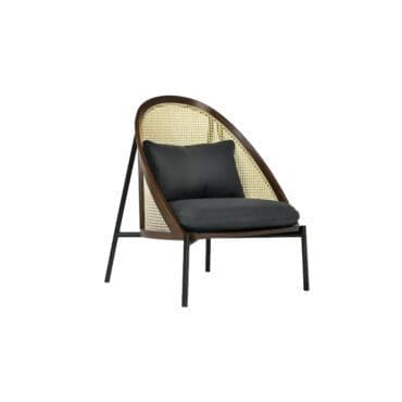 Thonet - Poltrona LOÏE Noce scuro seduta Tessuto