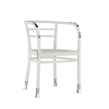 Thonet Poltroncina Postsparkasse Faggio laccato bianco seduta in Multistrato Traforato longho design palermo