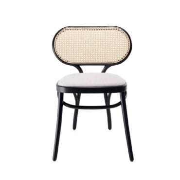 Thonet Sedia Bodystuhl Faggio laccato Nero seduta Imbottita longho design palermo