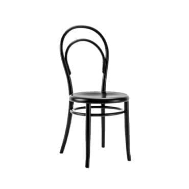 Thonet Sedia N14 Faggio laccato nero seduta in Multistrato longho design palermo 2