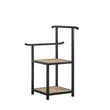 Thonet Servomuto Majordomo Faggio laccato nero e paglia di Vienna longho design palermo