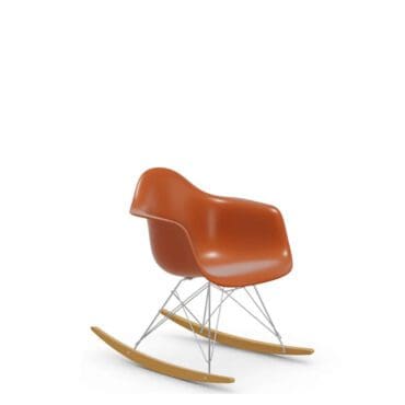 Vitra Eames Plastic Armchair RAR Arancione Ruggine Pattini Acero Giallo Longho Design Palermo