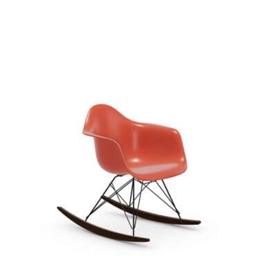 Vitra - Eames Plastic Armchair RAR RE basamento basic dark pattini acero scuro