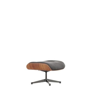 Vitra Lounge chair Ottoman Ciliegio americano cioccolato base lucido lati neri longho design palermo