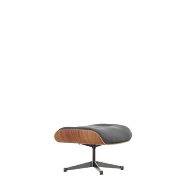 Vitra Lounge chair Ottoman Ciliegio americano nero base lucido lati neri longho design palermo