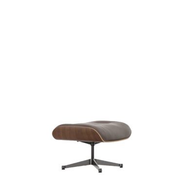 Vitra Lounge chair Ottoman Noce nero pigmentato castagna base lucido lati neri longho design palermo