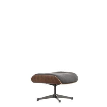 Vitra Lounge chair Ottoman Noce nero pigmentato cioccolato base lucido lati neri longho design palermo