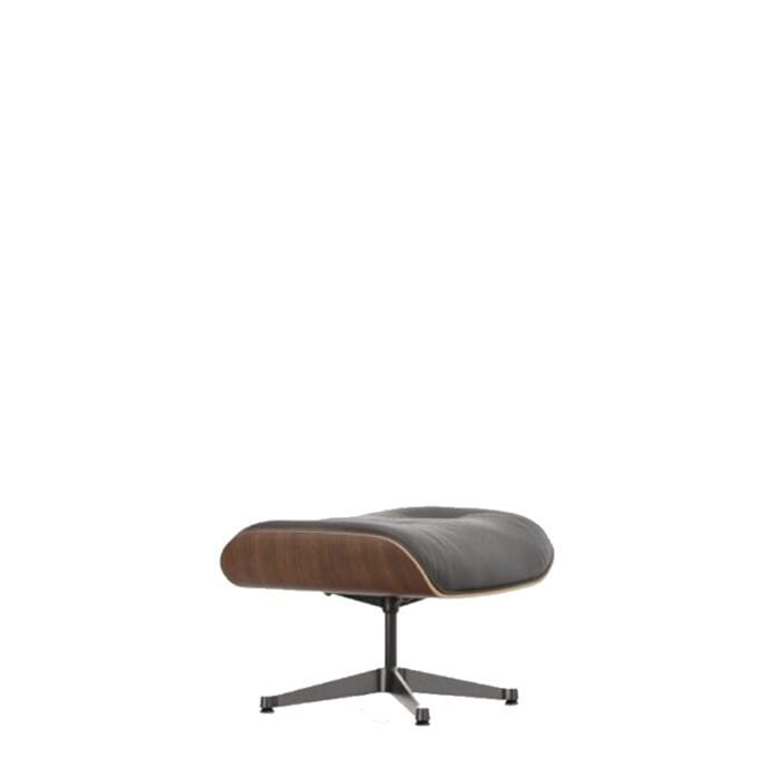 Vitra Lounge chair Ottoman Noce nero pigmentato cioccolato base lucido lati neri longho design palermo