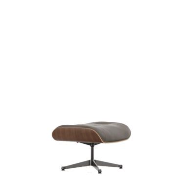 Vitra Lounge chair Ottoman Noce nero pigmentato marrone base lucido lati neri longho design palermo