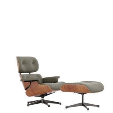 Vitra Poltrona Lounge Chair & Ottoman h84 Ciliegio americano cachi base lucido lati neri longho design palermo