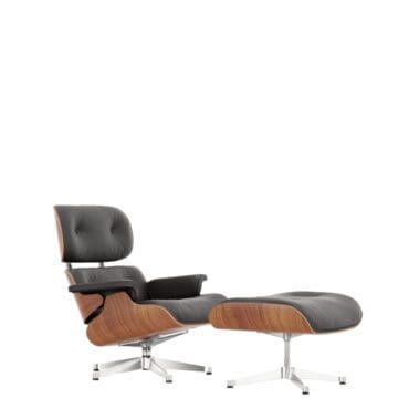 Vitra Poltrona Lounge Chair & Ottoman h84 Ciliegio americano cioccolato base lucido longho design palermo
