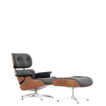 Vitra Poltrona Lounge Chair & Ottoman h84 Ciliegio americano nero base lucido longho design palermo