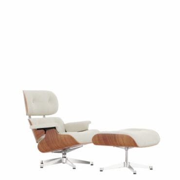 Vitra Poltrona Lounge Chair & Ottoman h84 Ciliegio americano neve base lucido longho design palermo