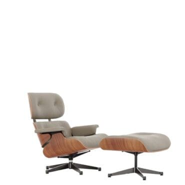 Vitra Poltrona Lounge Chair & Ottoman h84 Ciliegio americano sabbia base lucido lati neri longho design palermo