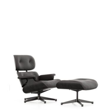 Vitra Poltrona Lounge Chair & Ottoman h84 Frassino nero cioccolato base nero longho design palermo