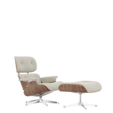 Vitra Poltrona Lounge Chair & Ottoman h84 Noce pigmentato bianco argilla base lucido longho design palermo
