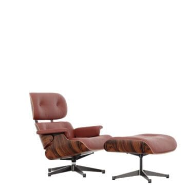 Vitra Poltrona Lounge Chair & Ottoman h84 Palissandro Santos brendy base lucido lati neri longho design palermo