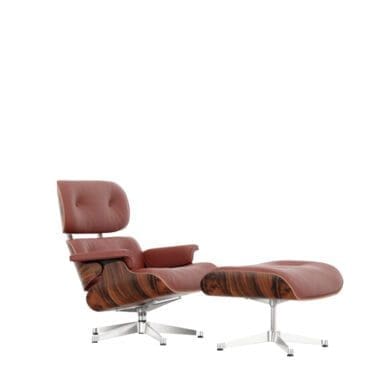 Vitra - Poltrona Lounge Chair & Ottoman h84 Palissandro Santos brendy base lucido