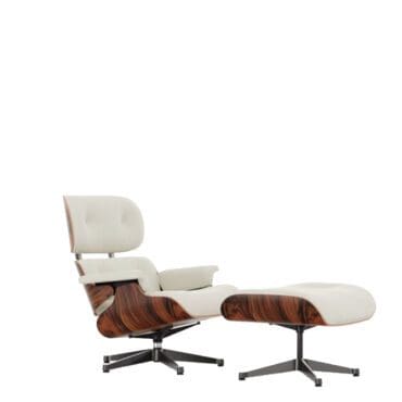 Vitra Poltrona Lounge Chair & Ottoman h84 Palissandro Santos neve base lucido lati neri longho design palermo