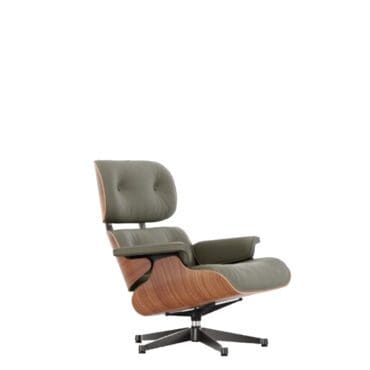 Vitra Poltrona Lounge Chair h84 Ciliegio americano cachi base lucido lati neri longho design palermo