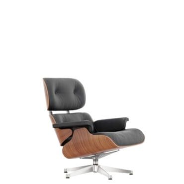 Vitra Poltrona Lounge Chair h84 Ciliegio americano nero base lucido longho design palermo