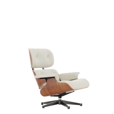 Vitra Poltrona Lounge Chair h84 Ciliegio americano neve base lucido lati neri longho design palermo
