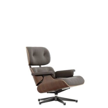 Vitra Poltrona Lounge Chair h84 Noce nero pigmentato marrone base lucido lati neri longho design palermo