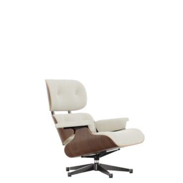 Vitra Poltrona Lounge Chair h84 Noce nero pigmentato neve base lucido lati neri longho design palermo