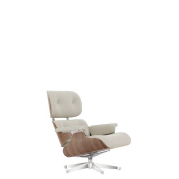 Vitra Poltrona Lounge Chair h84 Noce pigmentato bianco argilla base lucido longho design palermo