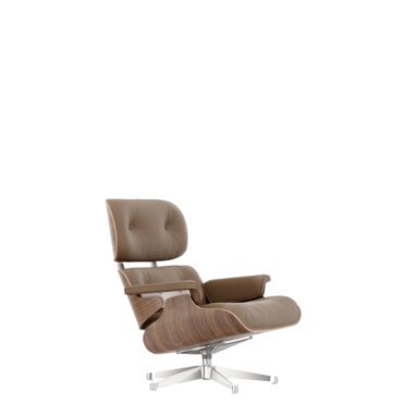 Vitra Poltrona Lounge Chair h84 Noce pigmentato bianco oliva base lucido longho design palermo