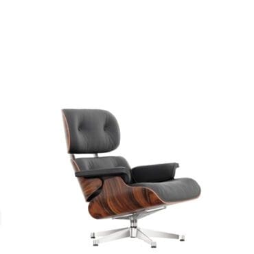 Vitra Poltrona Lounge Chair h84 Palissandro Santos Pelle L40 nero longho design palermo